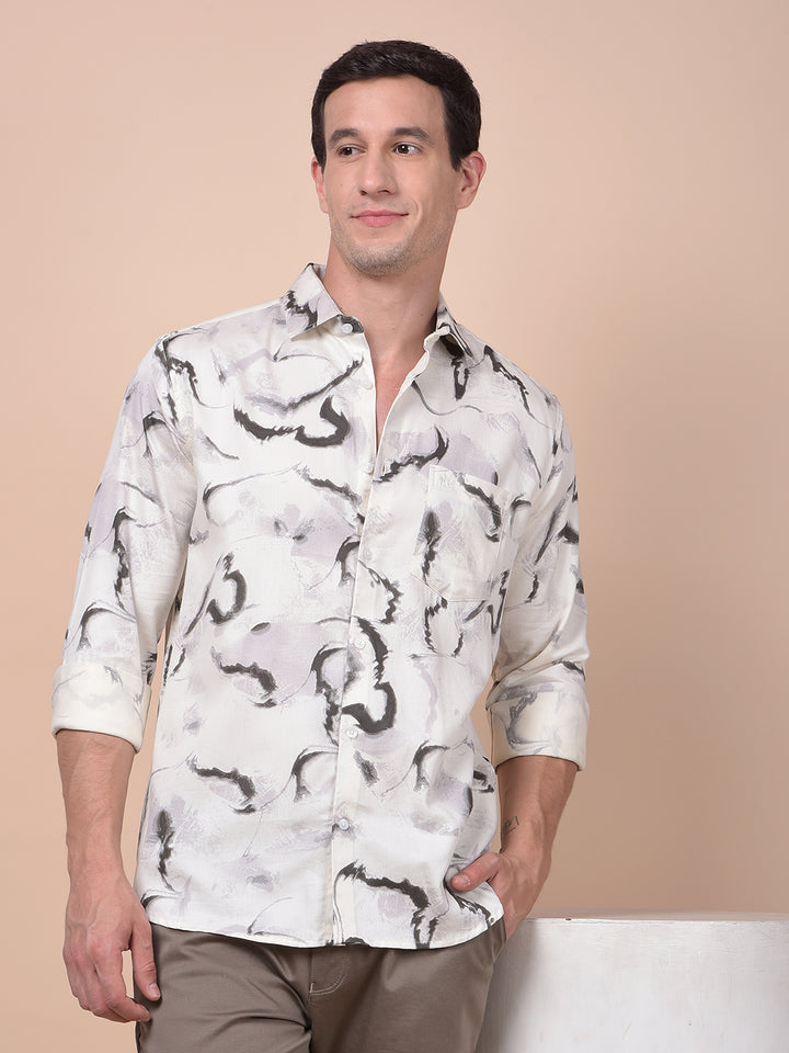Chic Grey Printed Shirt