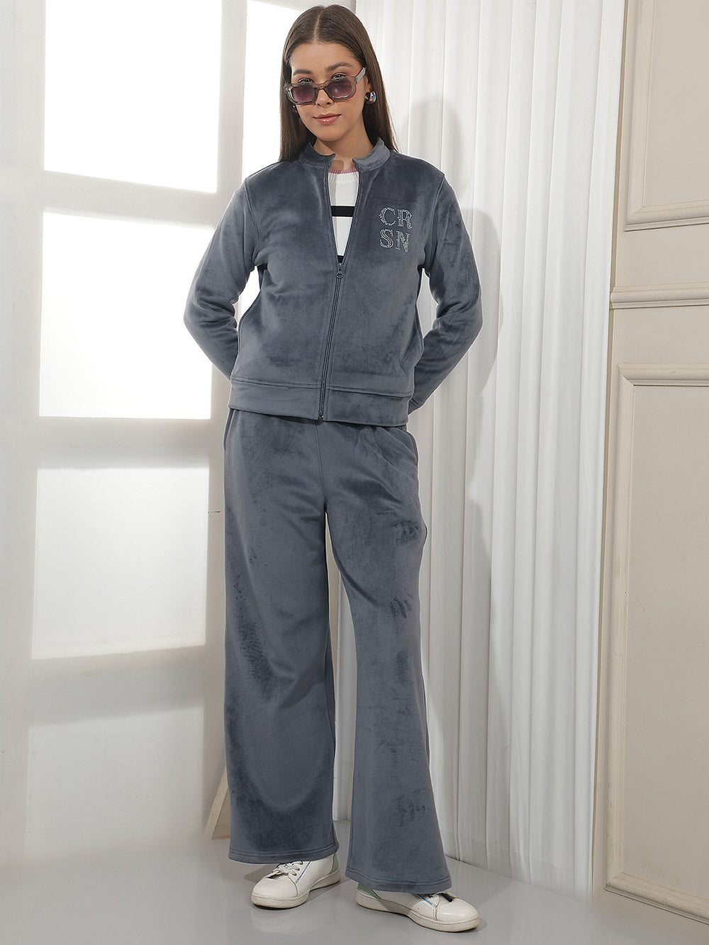 Tailored Fog Grey Knitted Trackpant
