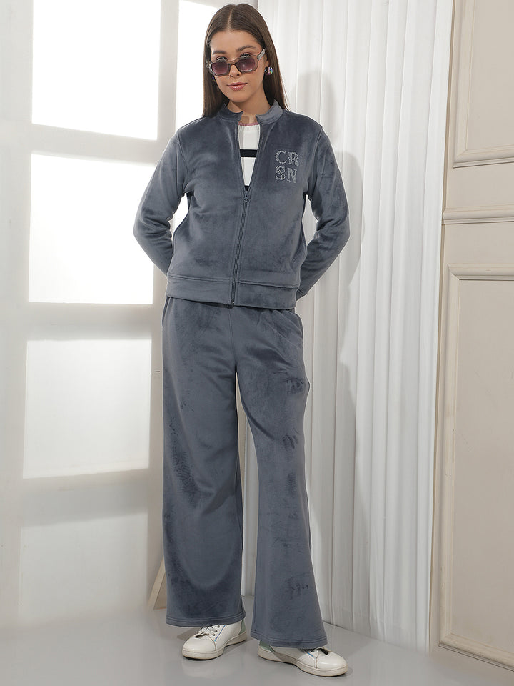 Tailored Fog Grey Knitted Trackpant