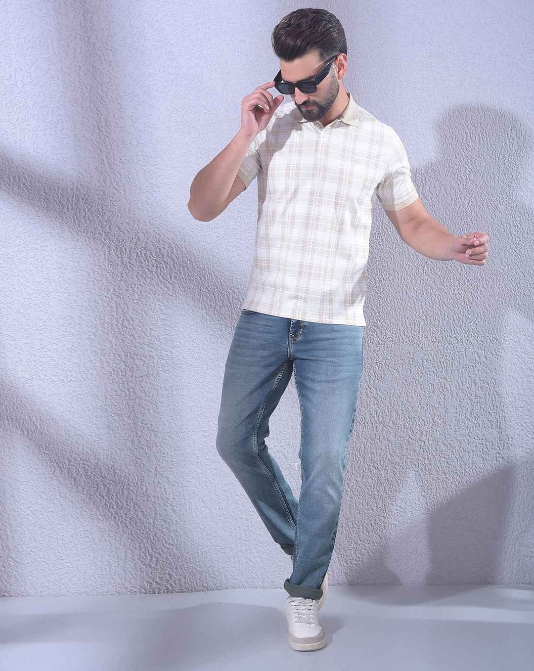 Beige Floral Print T-Shirt