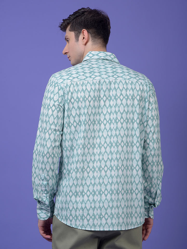 Green Printed Shirt
