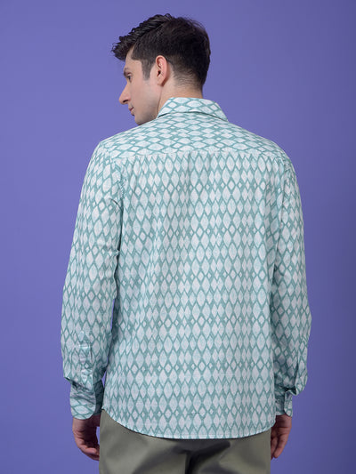Green Printed Shirt