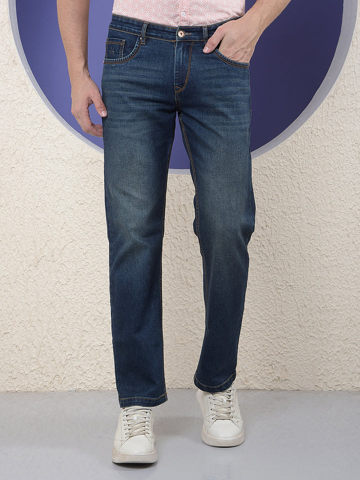 Blue Classic Straight Jeans