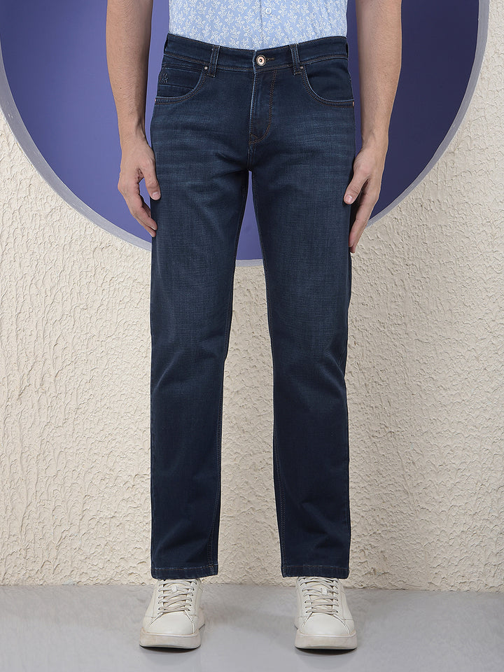 Blue Daily-Wear straight Jeans