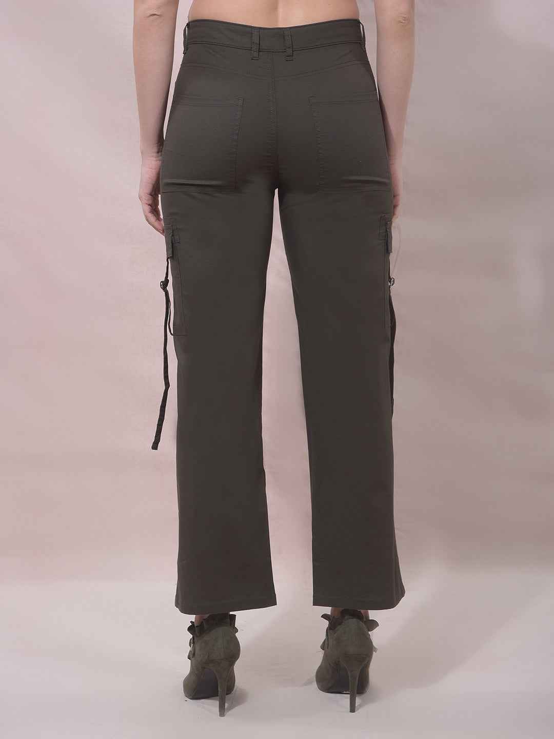 Olive Utility Pocket Cargo Trousers