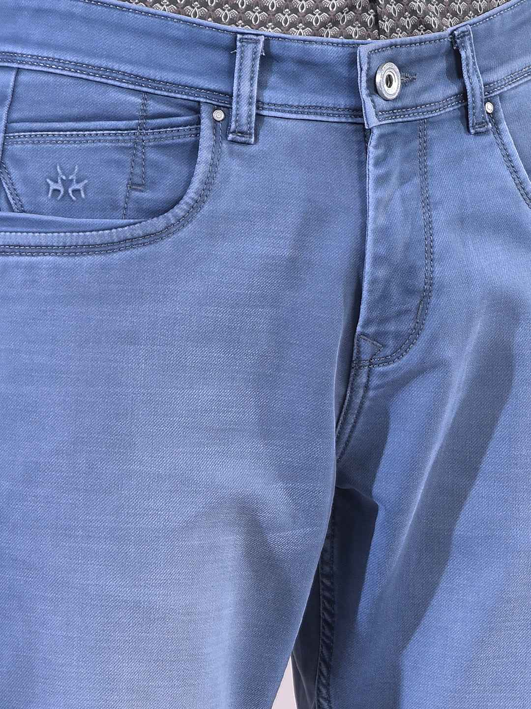 Crisp Light Blue Straight Smooth Jeans