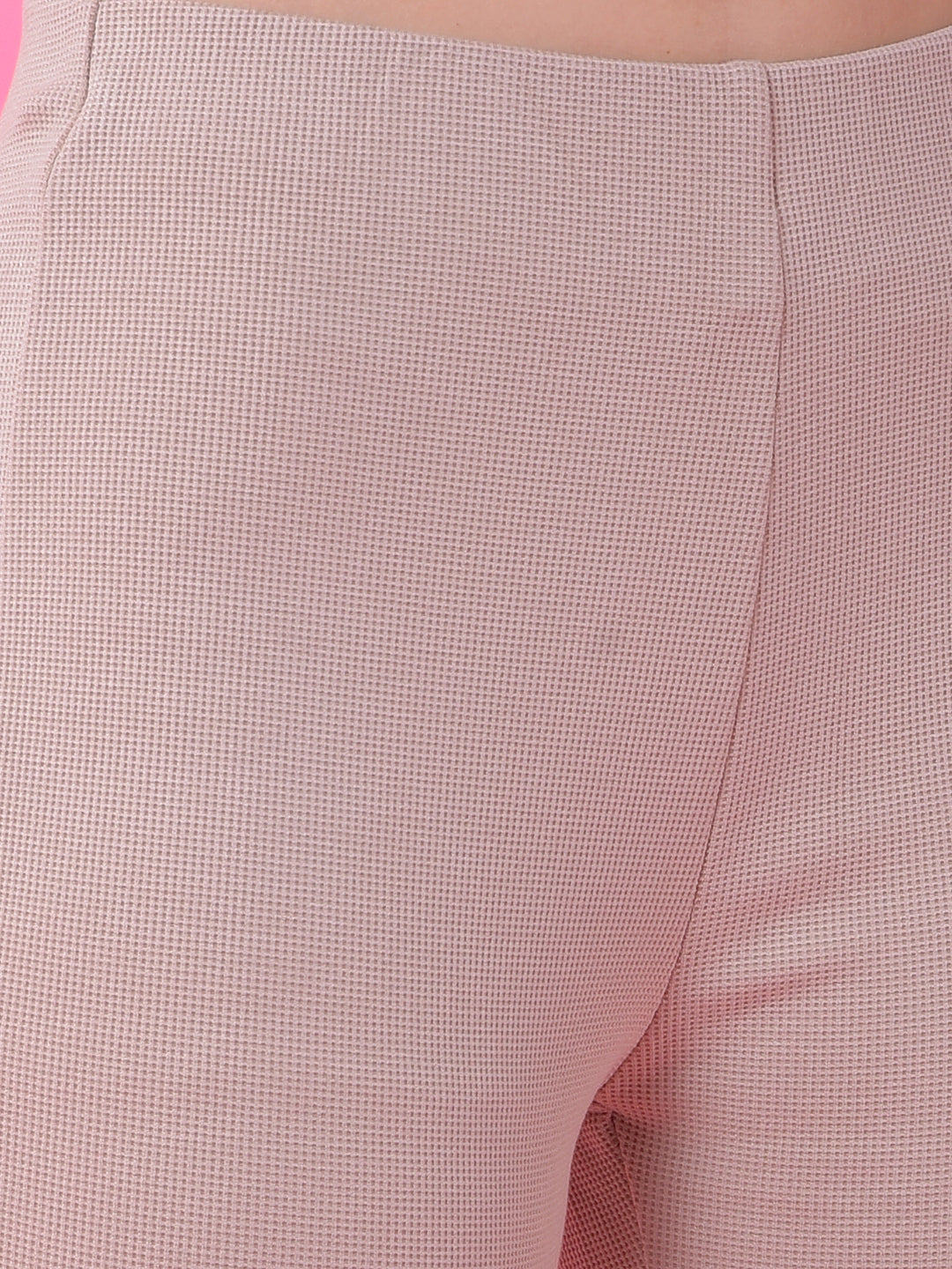 Beige Jacquard Bootcut Treggings