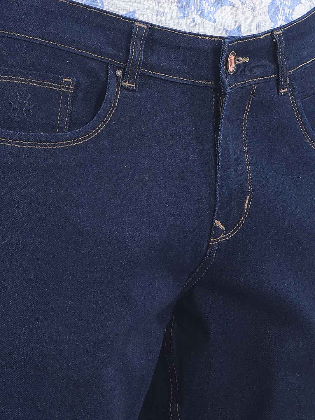 Rich Navy Blue Clean Finish Modern Jeans