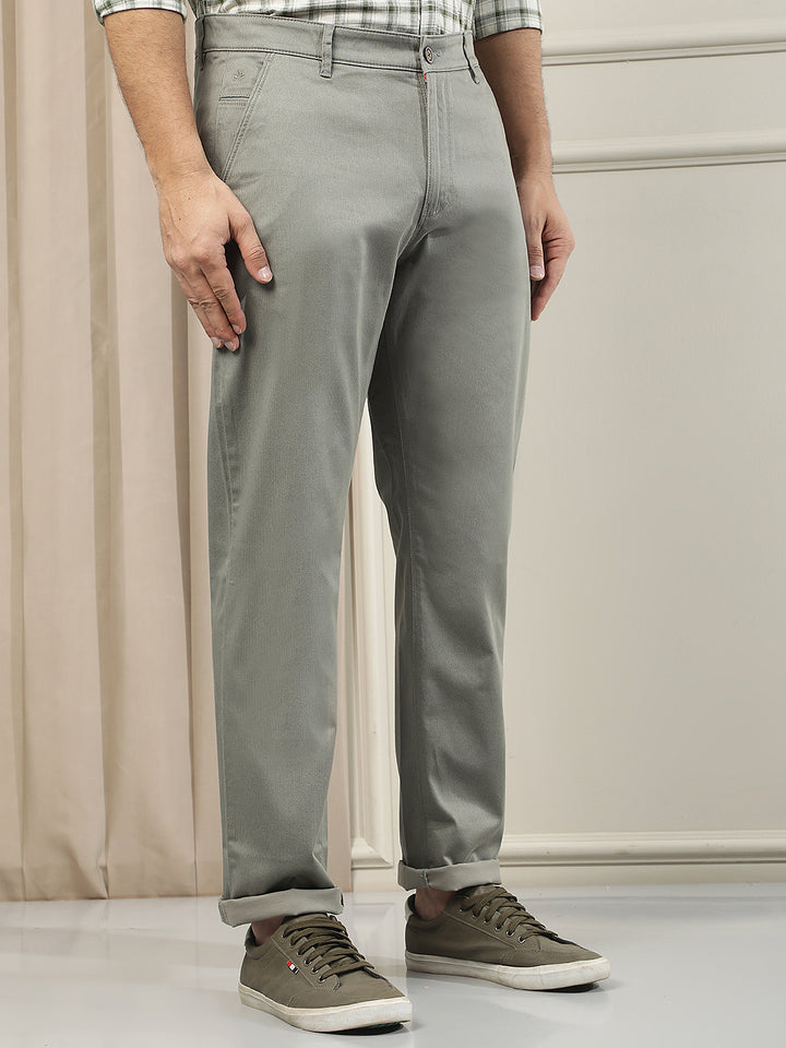 Sage Green Printed Trousers