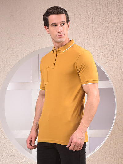 Mustard Polo Neck T-Shirt