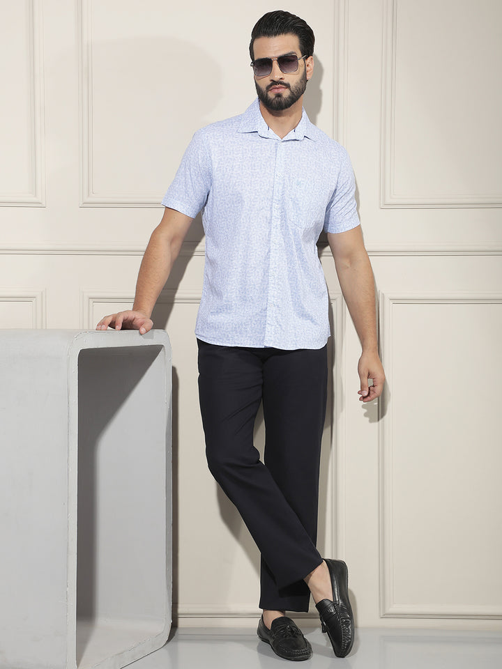 Navy Blue Straight Trousers