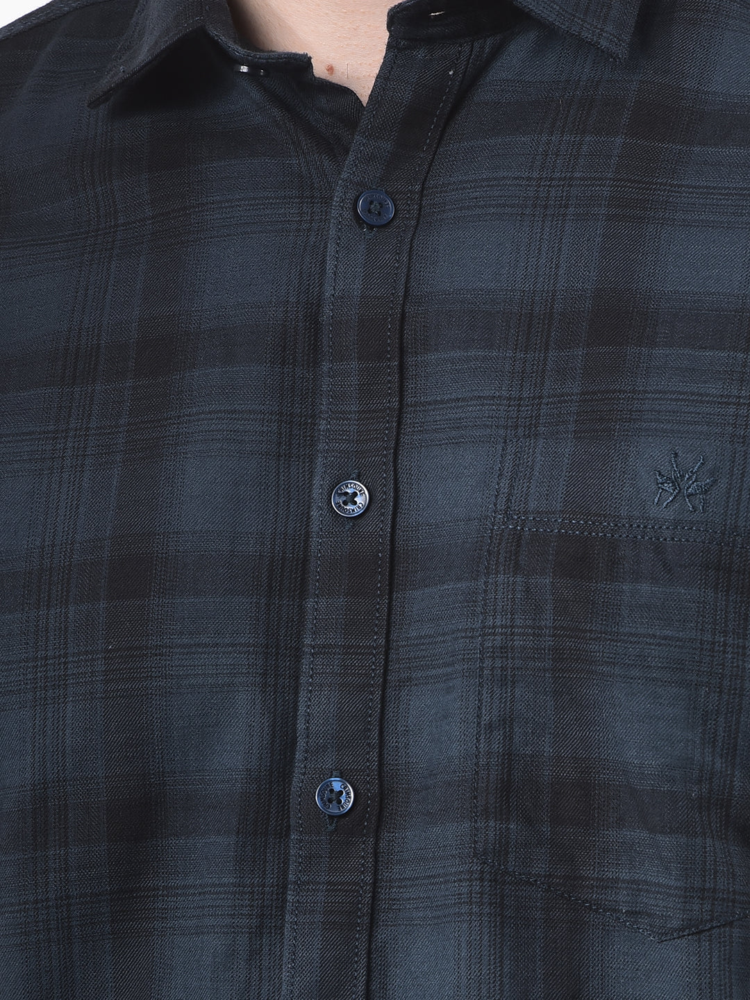 Green Checked 100% Cotton Shirt