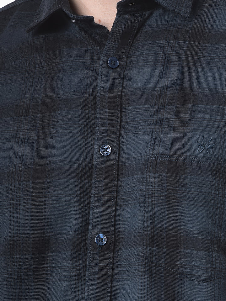Green Checked 100% Cotton Shirt
