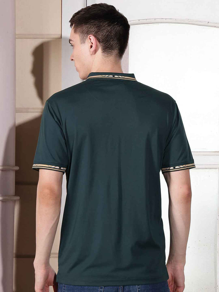 Modern Teal Casual Polo T-Shirt