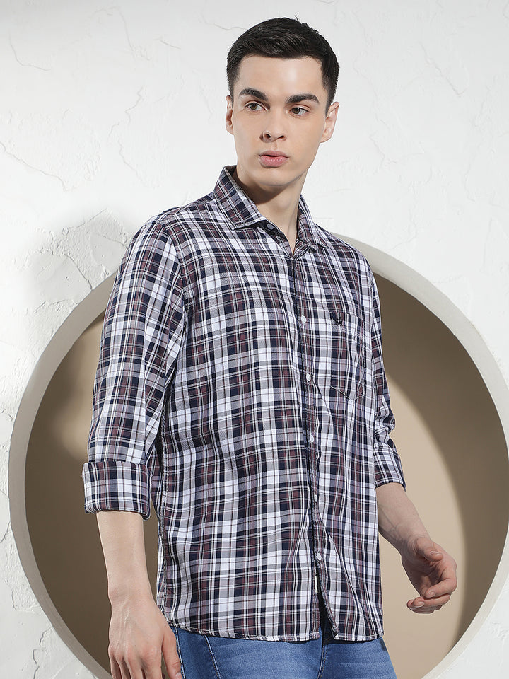 Multicolor 100% Cotton Checked Shirt