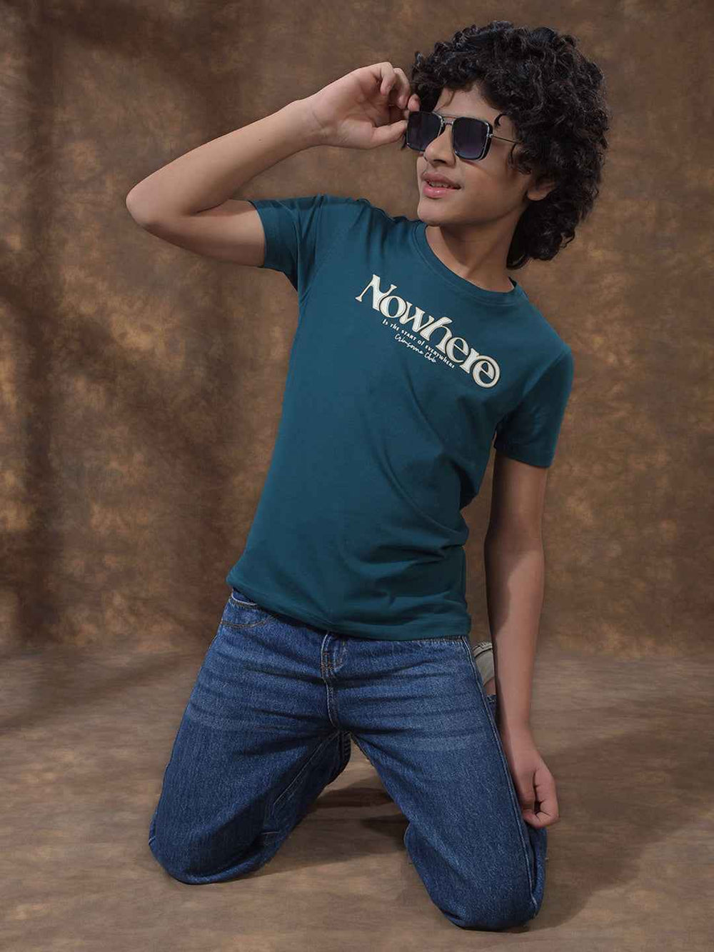 Green Typographic Print T-Shirt