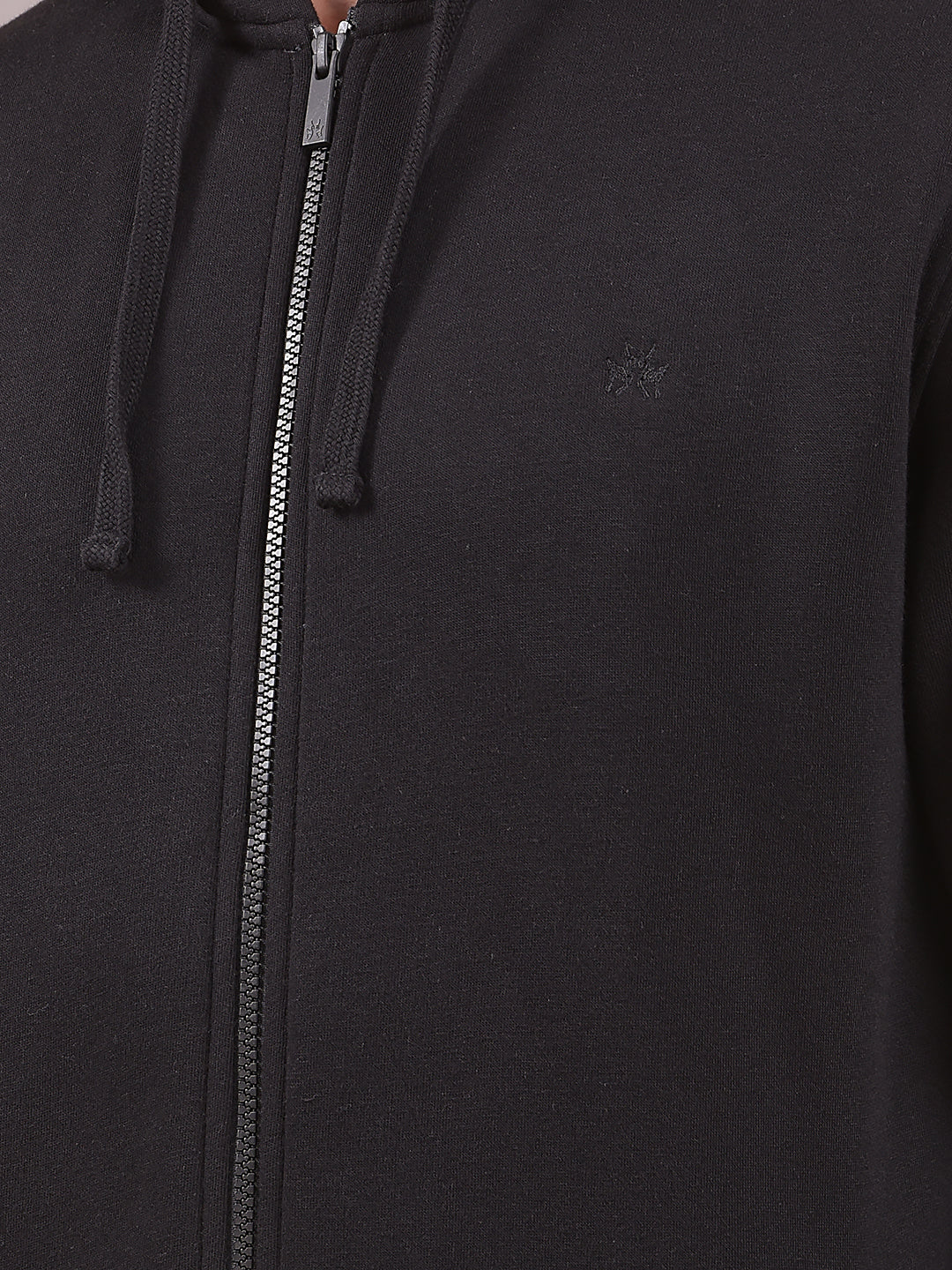 Black Hooded Neck Sweatshirt