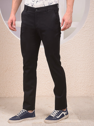 Softedge Casual Chinos Black Trousers