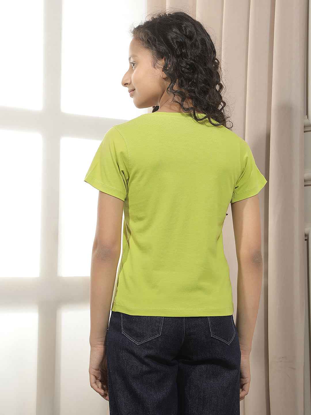 Green Typographic Print T-Shirt