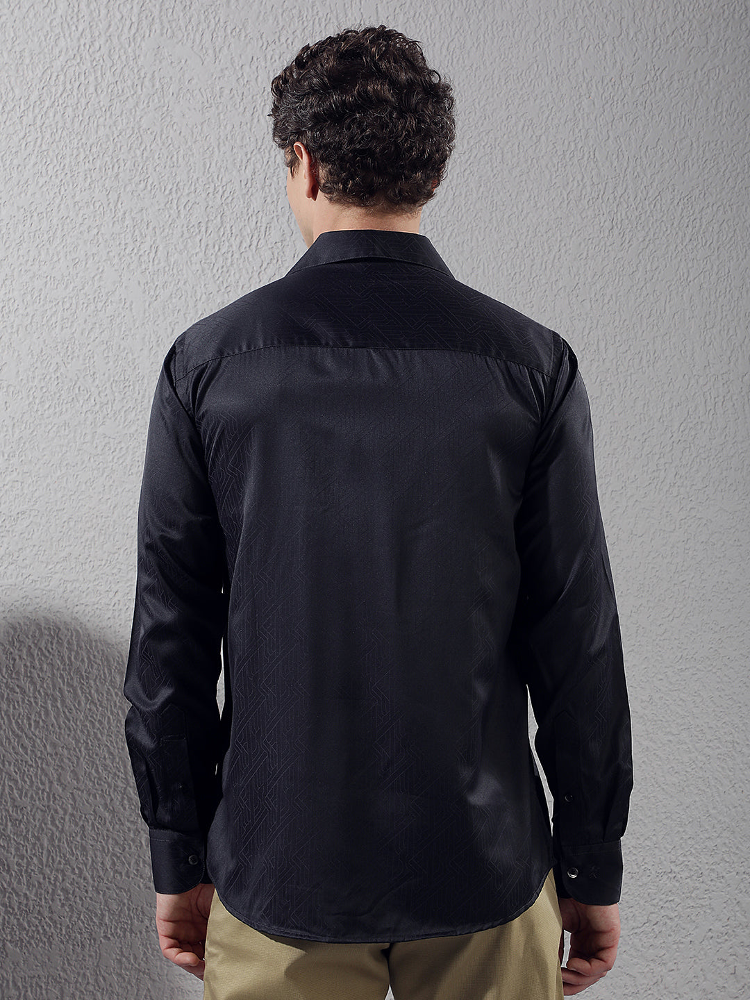 Navy Blue Printed Shirt