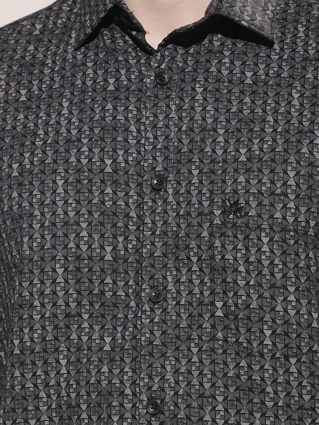 Noir Black Printed Shirt