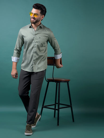 Green Floral Print Shirt