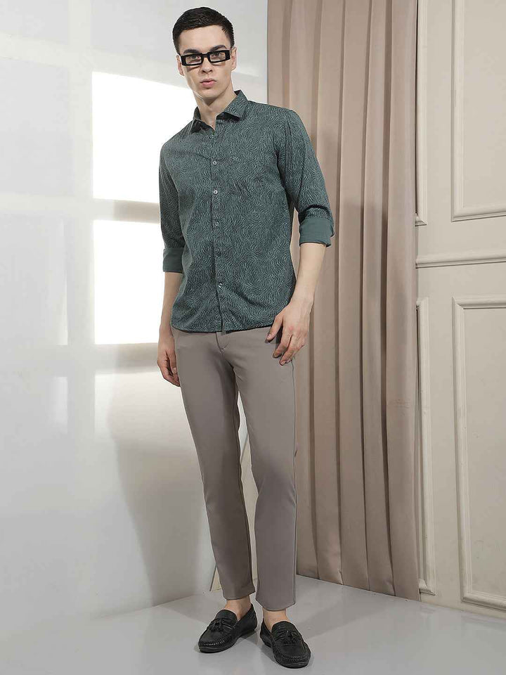 Soft Beige Knitted Comfort Trousers
