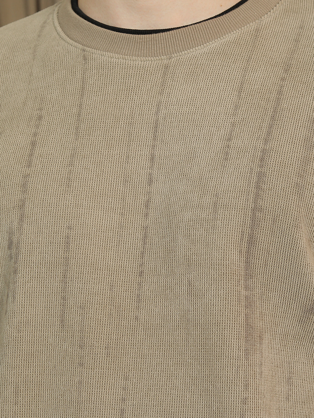 Brown Abstract Print Sweatshirt