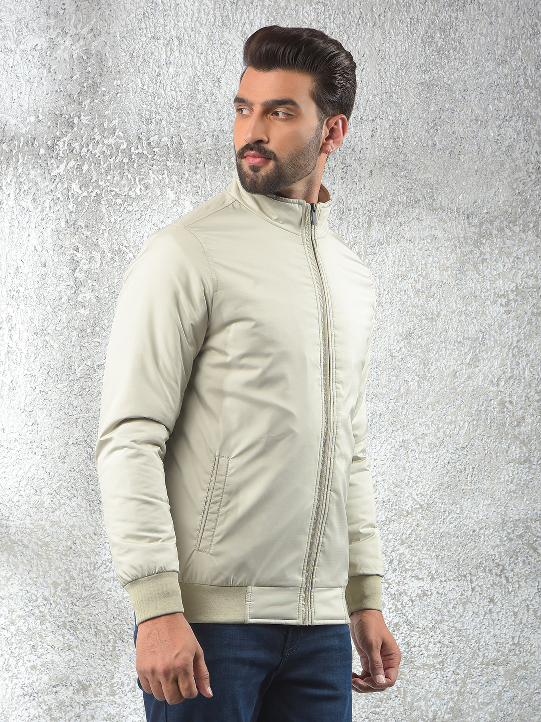 Flexible Beige Puffer Jacket