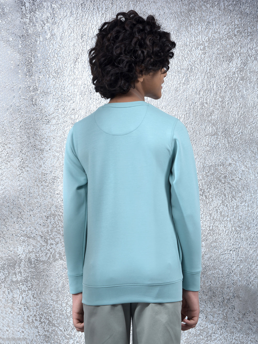 Blue Graphic Print Sweatshirt