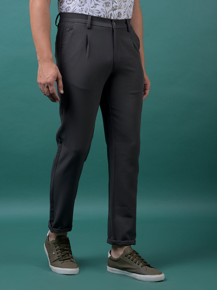 Grey Korean Fit Trousers