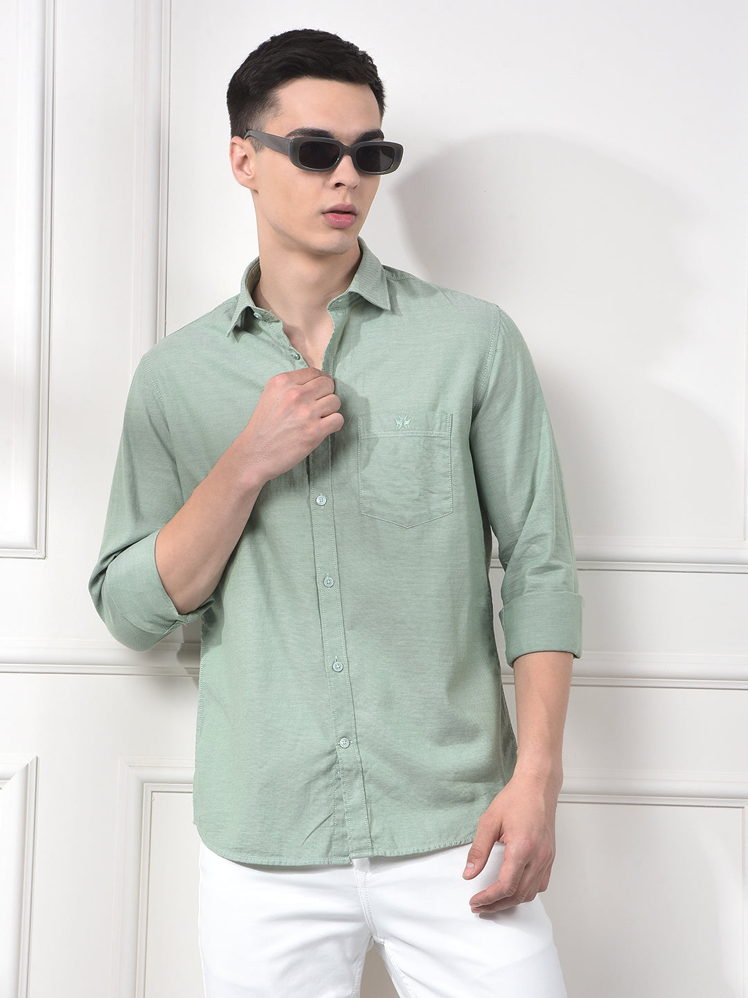 Green 100% Cotton Shirt