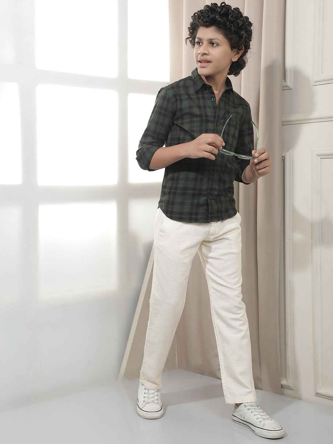 Cream 100% Cotton Trousers