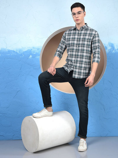 Green Checked 100% Cotton Shirt