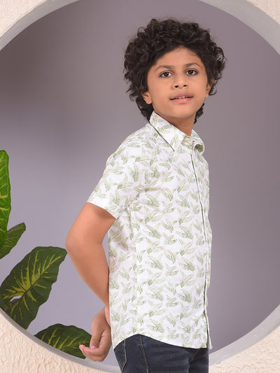 Green Floral Print Shirt