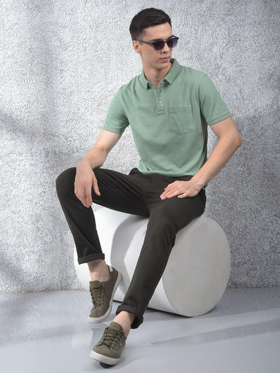 Green Polo Neck T-Shirt