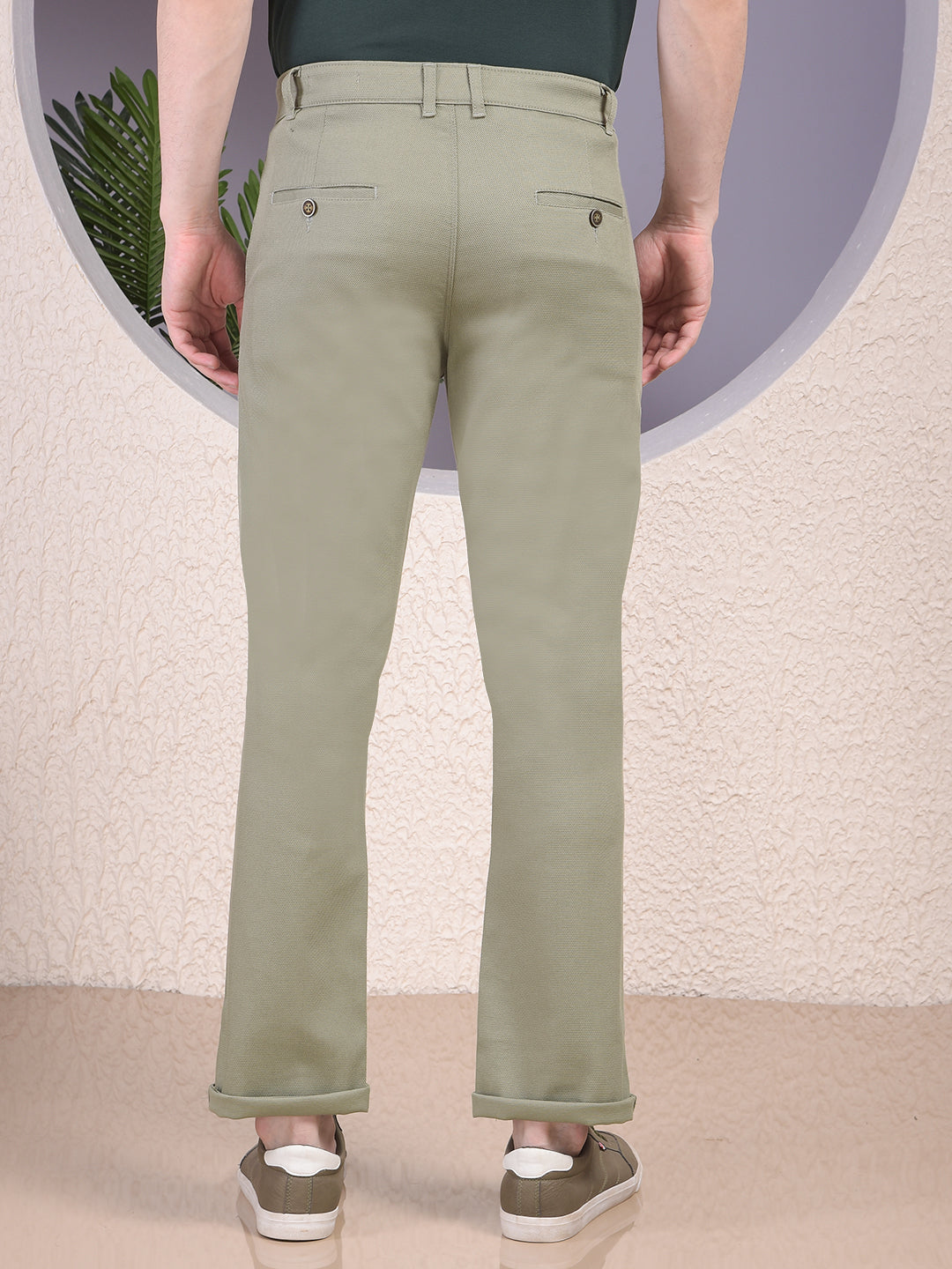 Swanky Green Straight Trousers