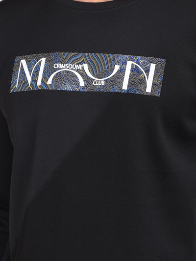 Black Graphic Print Sweatshirt