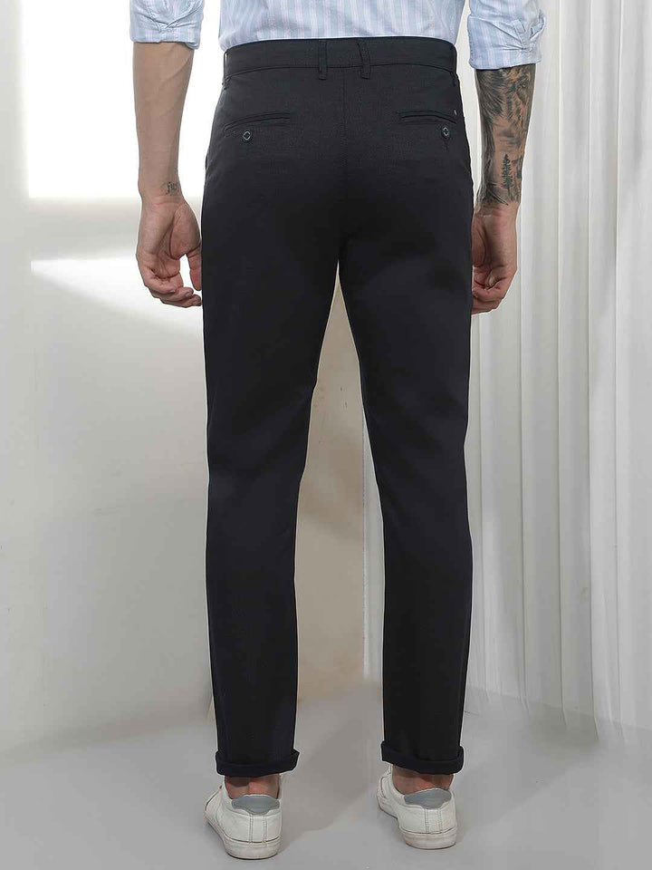 Navy Blue Casual Trousers