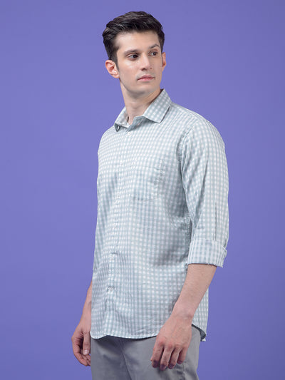 Green Checked 100% Cotton Shirt