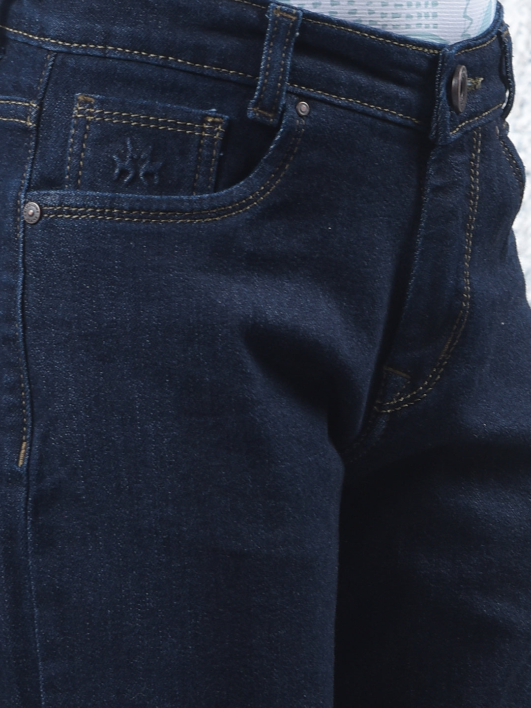 Classy Blue Dark Wash Baggy Jeans