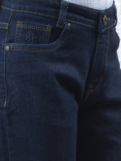 Classy Blue Dark Wash Baggy Jeans