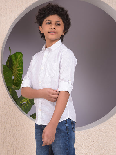 Radient White Printed Shirt