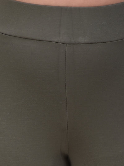 Olivine Stretch Slim Treggings