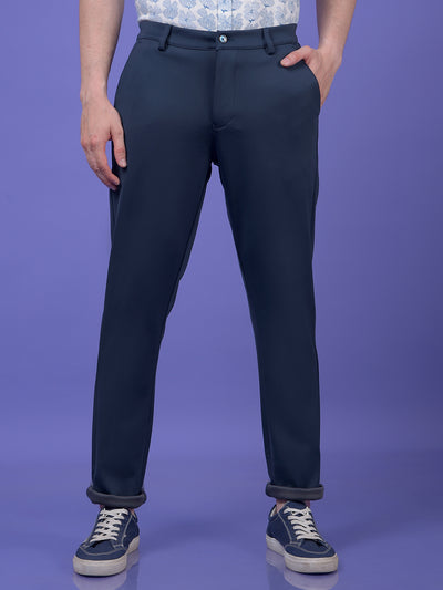 Navy Blue Knitted Trousers