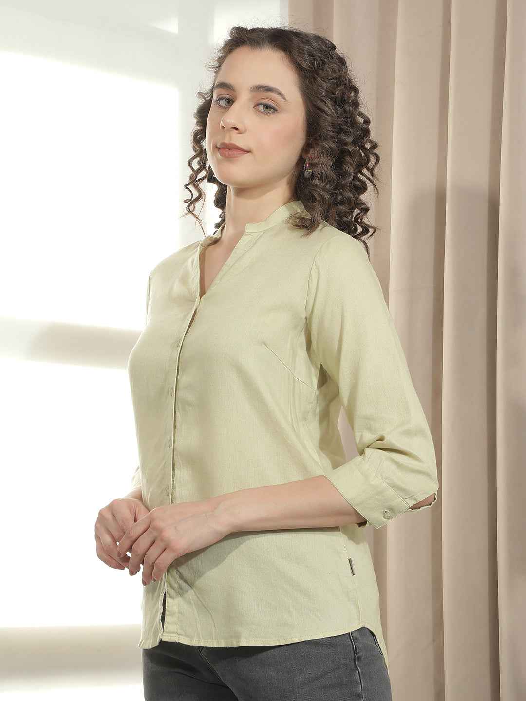 Bold Green Linen Shirt