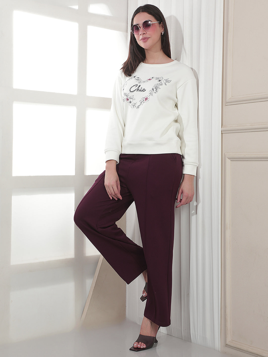 Essential Deep Wine Casual Trousers