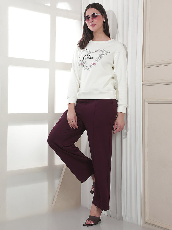 Essential Deep Wine Casual Trousers