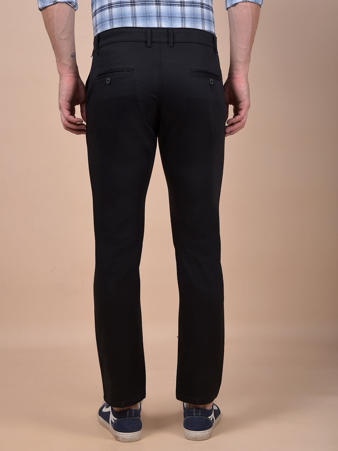 Tailored Trim Black Trousers