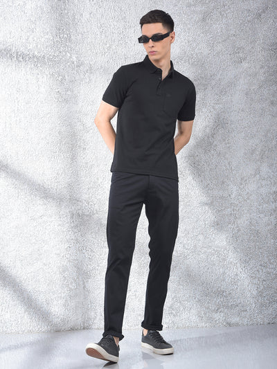 Black Polo Neck T-Shirt